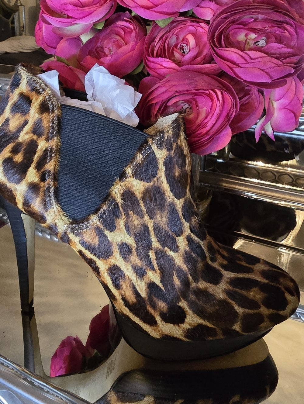 INC International Concepts Leopard-Print High Heel Booties